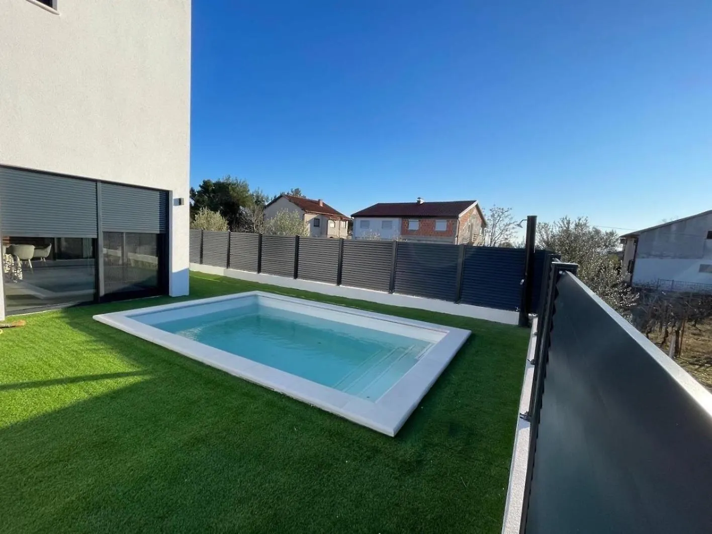 Villa V, Pool View Room With French Balcony, Private Bathroom, Shared Kitchen, Living Room And Garden With Heated Pool, Privlaka, Zadar Privlaka  Homestay Privlaka (Zadar)